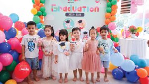 Trẻ tham gia khóa học tiếng Anh tại trung tâm anh ngữ Kids&us Nguyễn Thị Thập quận 7