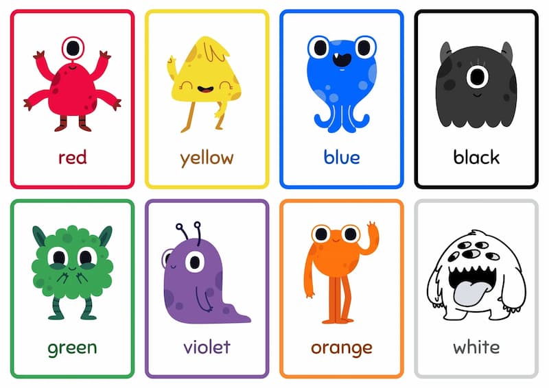 kids&us từ vựng màu sắc tiếng anh cho trẻ