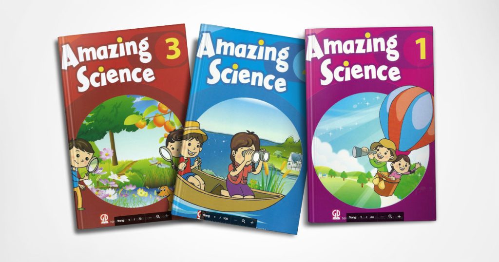 giáo trình tiếng anh cho bé mầm non amazing science 1 2 3
