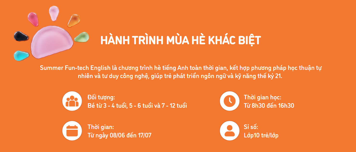 summer fun tech đối tượng tham gia và lịch học